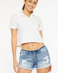 Low-Rise Button Short-