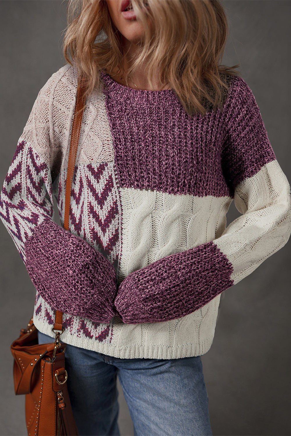 Chunky Patchwork Sweater-