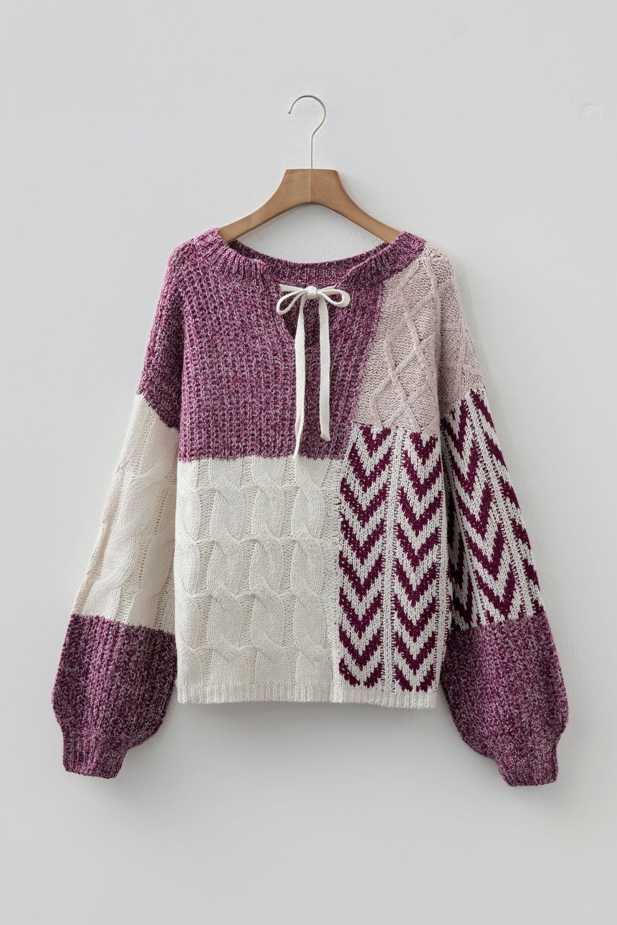 Chunky Patchwork Sweater-