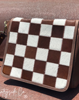 Cattleman Luxe Checkered Cowhide Purse
