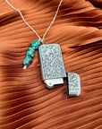 Flicker Lighter Necklace: 22" Silver Chain
