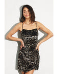 Velvet Babydoll Cheetah Dress-