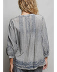 Tassle Boho Blouse- Charcoal-