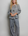 Tassle Boho Blouse- Charcoal-