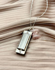 Party Trick Harmonica Necklace: 18" Silver Chain