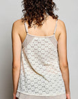 Patchwork Tank Top- Almond-