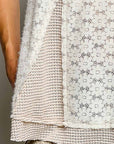 Patchwork Tank Top- Almond-