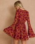 Canyon Still Mini Dress- Red