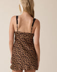Leopard and Lace Slip Dress-