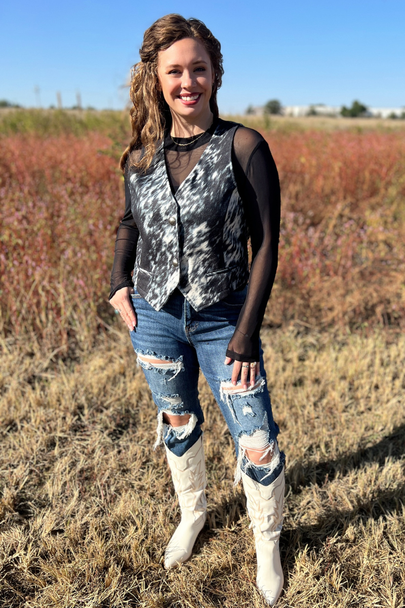 Night Sky Mesh Top