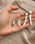 The Billie Earrings: Mother of Pearl Handle-