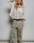 Washed Square Neck Boho Top-
