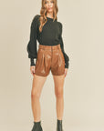 Stripe Sleeve Sweater- Black