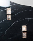 Petite Crystal Rectangle Earring-