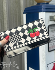 Two Step Cowhide Wallet Wristlet