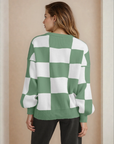Checkered Sweater- Green