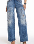Mid-Rise Cargo Wide Jean- 32inseam -