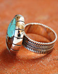 *Limited Edition* Number 8 Turquoise Sterling Silver Ring: 6