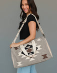 Taupe, Cream, Brown & Black Western Duffel