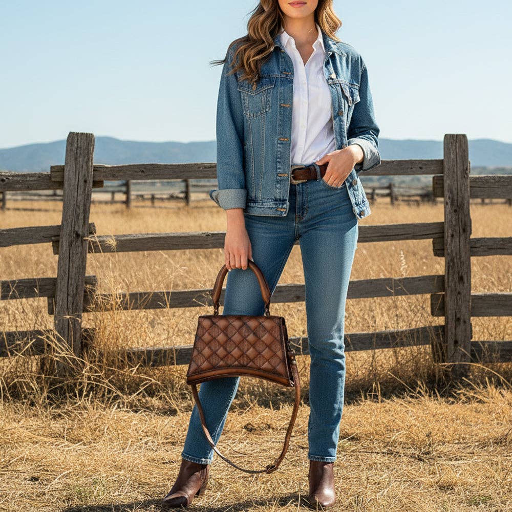 ADBGM629- Quilted Leather Bag