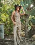 Leapard Print Halter Vest-