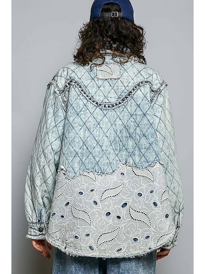 Studded Denim Jacket-