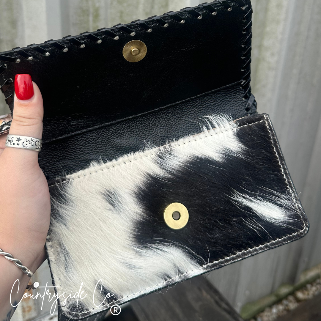 Two Step Cowhide Wallet Wristlet