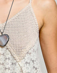 Patchwork Tank Top- Almond-
