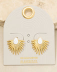 Art Deco Earring- White
