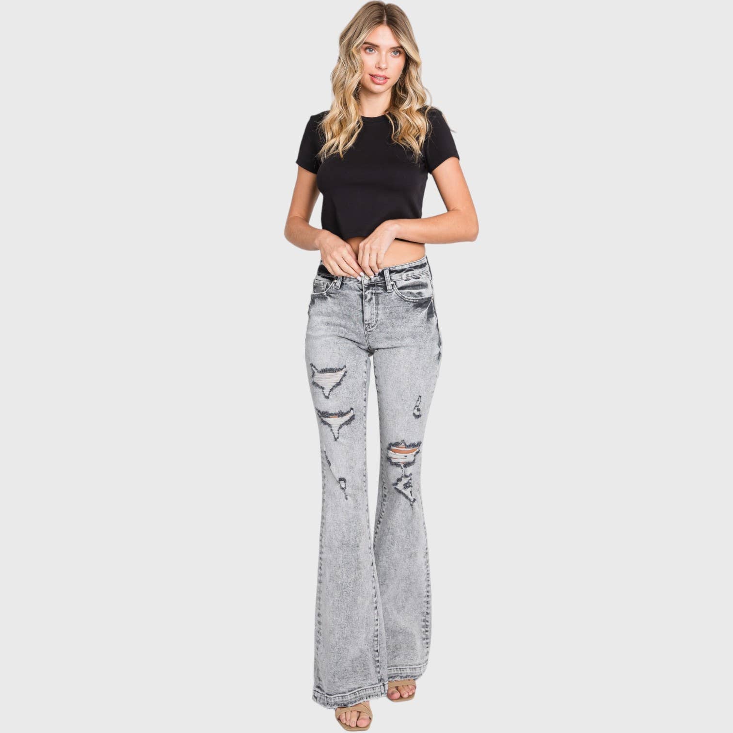 Finley Jean- MidRise- 34in- Grey