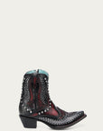 A4831- Black/Red Bootie-