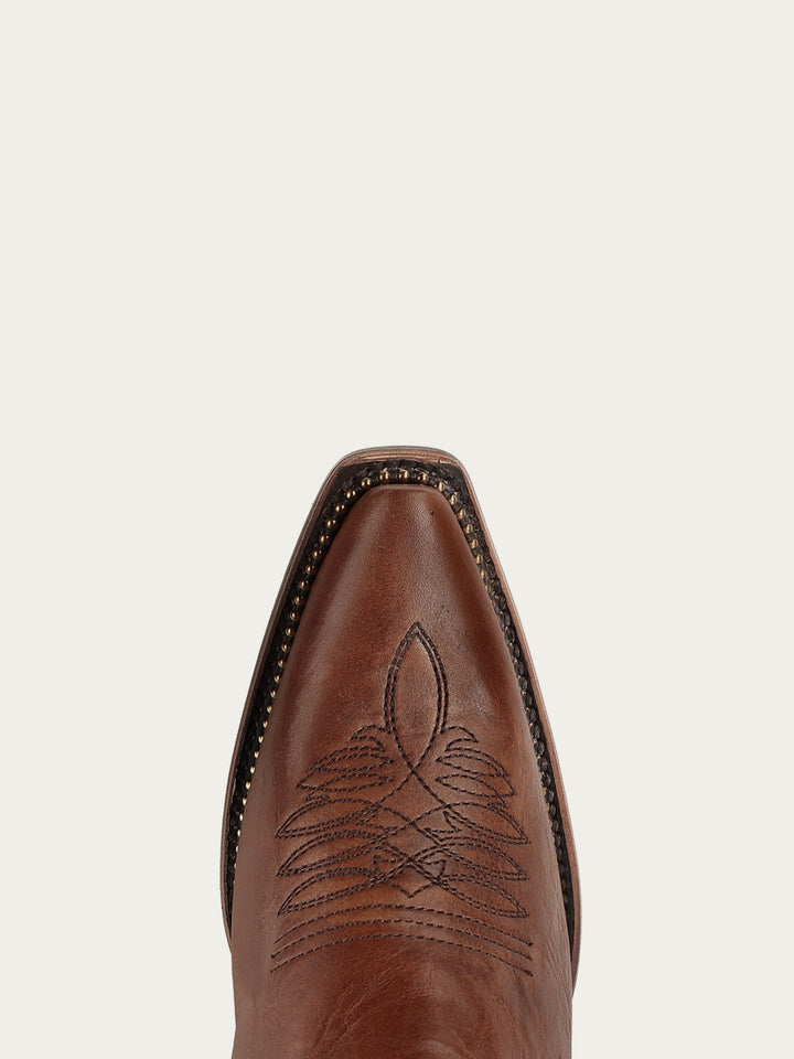A5141- Brown Studded Boot-