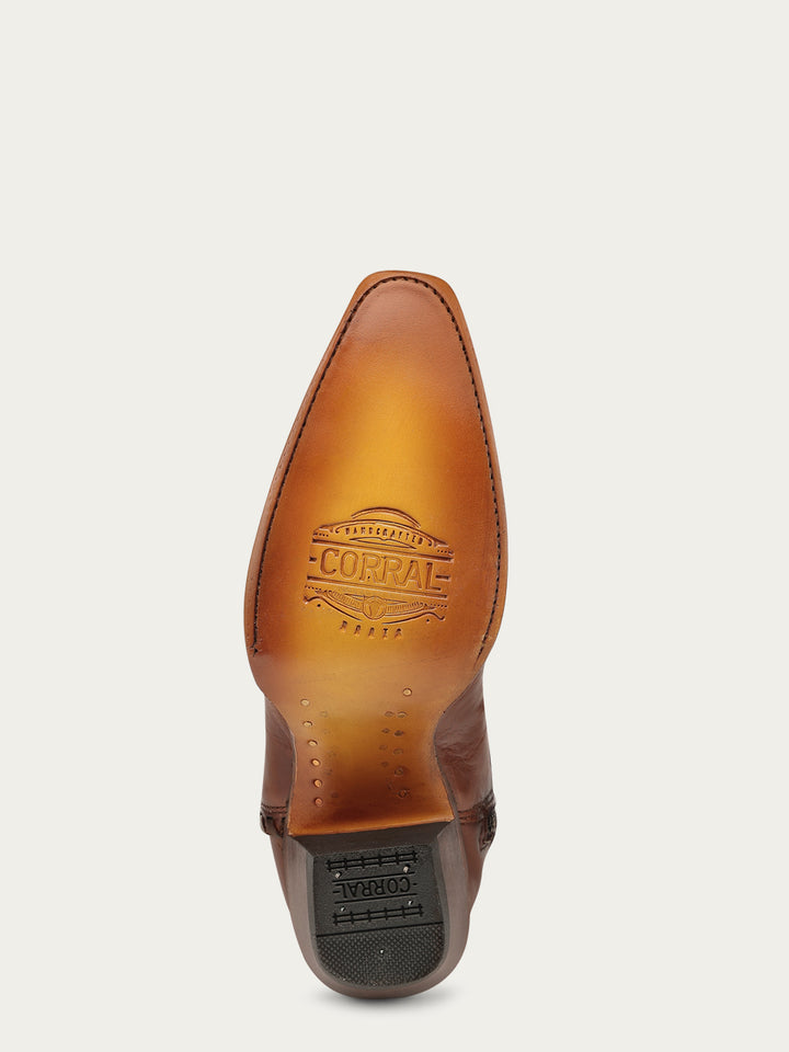 A5141- Brown Studded Boot-
