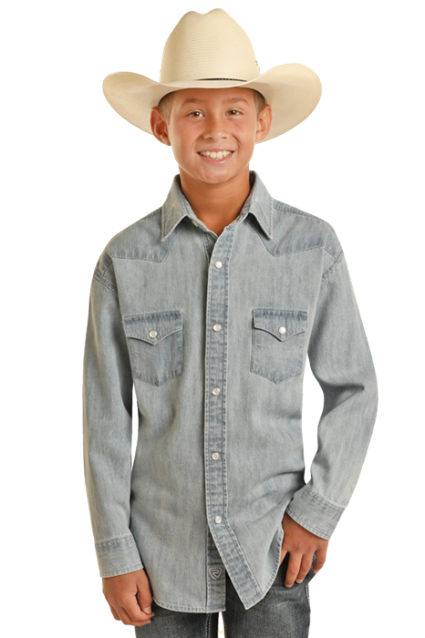 BBN2S03701- Boys Denim Snap-
