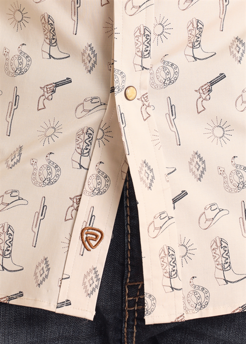 Print Snap Shirt- BMN2S05837