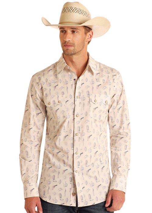 Print Snap Shirt- BMN2S05837