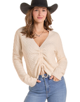 BW22T09380 - Tie Top- Cream-