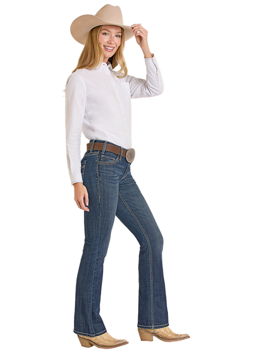 BW4RD07203- Midrise Riding Jean-