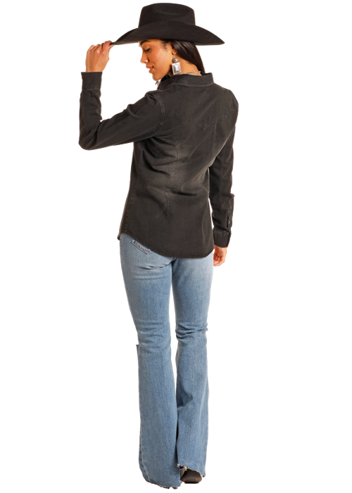Denim Shirt- BWN2S03703- Black