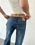 Low Rise Cargo Jean - Blue