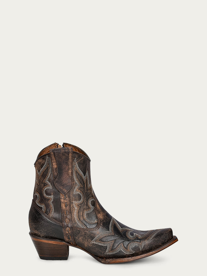 L5917- Black Brown Bootie