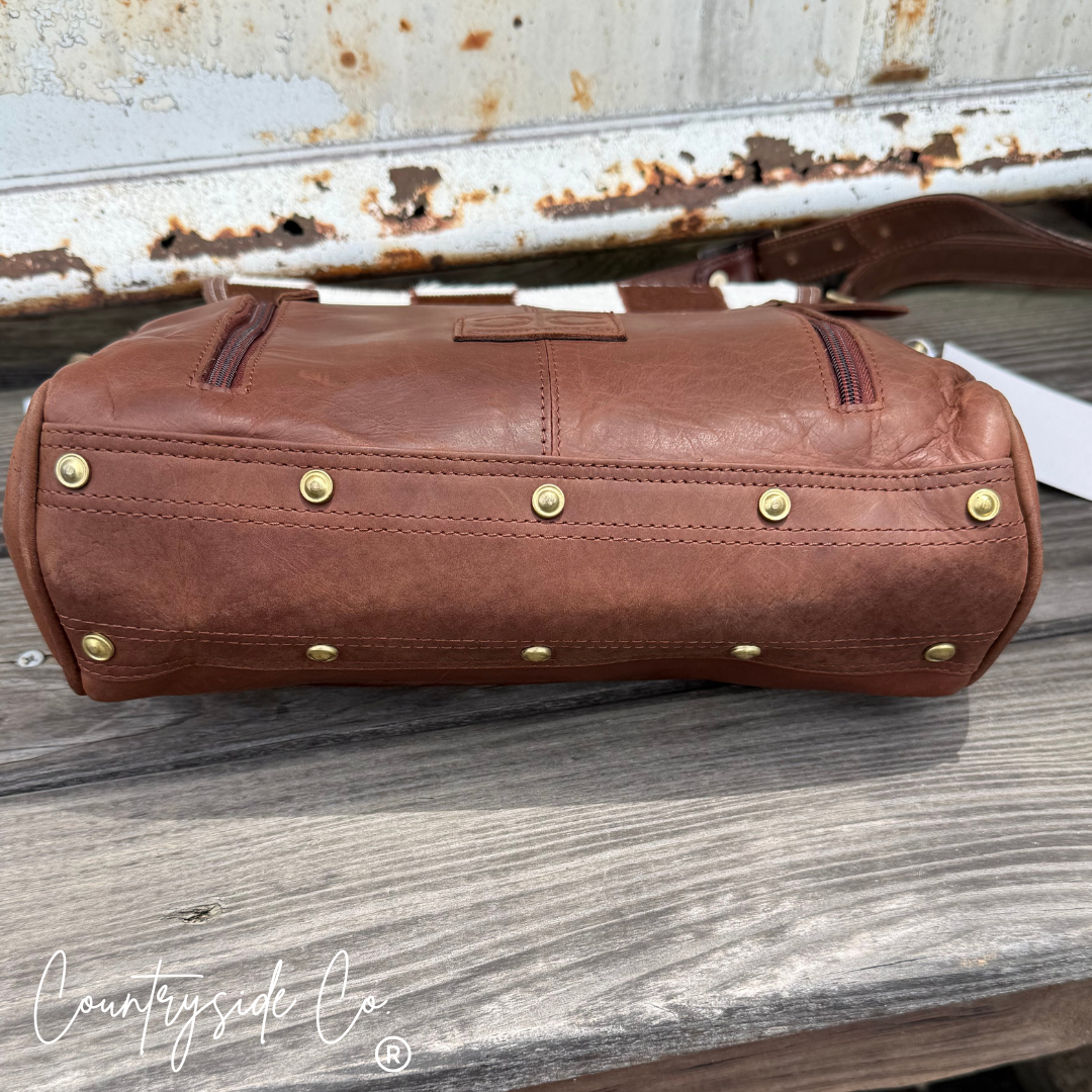 Cattleman Luxe Checkered Cowhide Purse