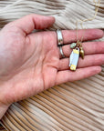 Billie Jr. Necklace (Mother of Pearl): 18" Silver Chain