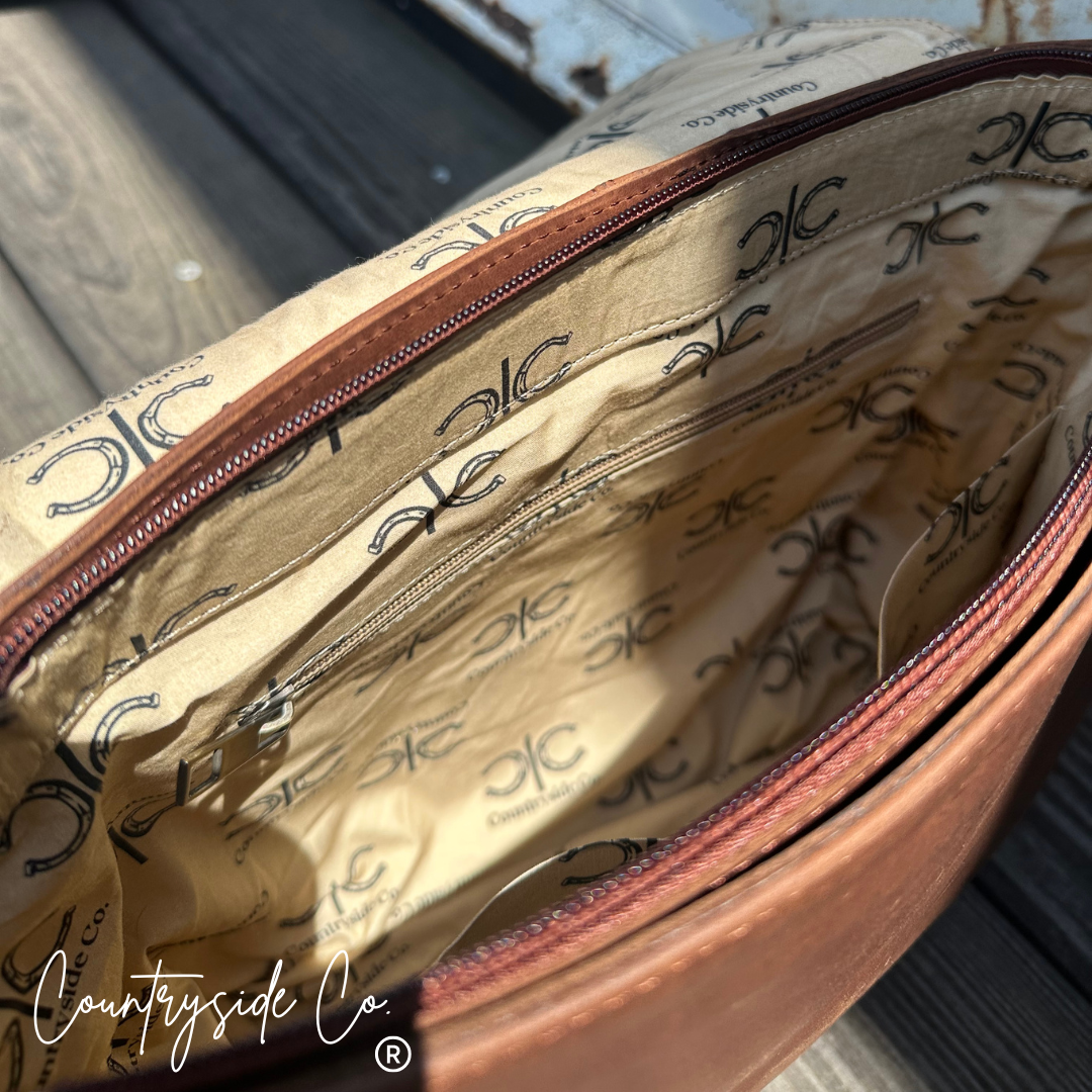 Cattleman Luxe Checkered Cowhide Purse