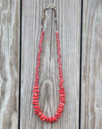 Coral Necklace Seashell Heishi -Native Made