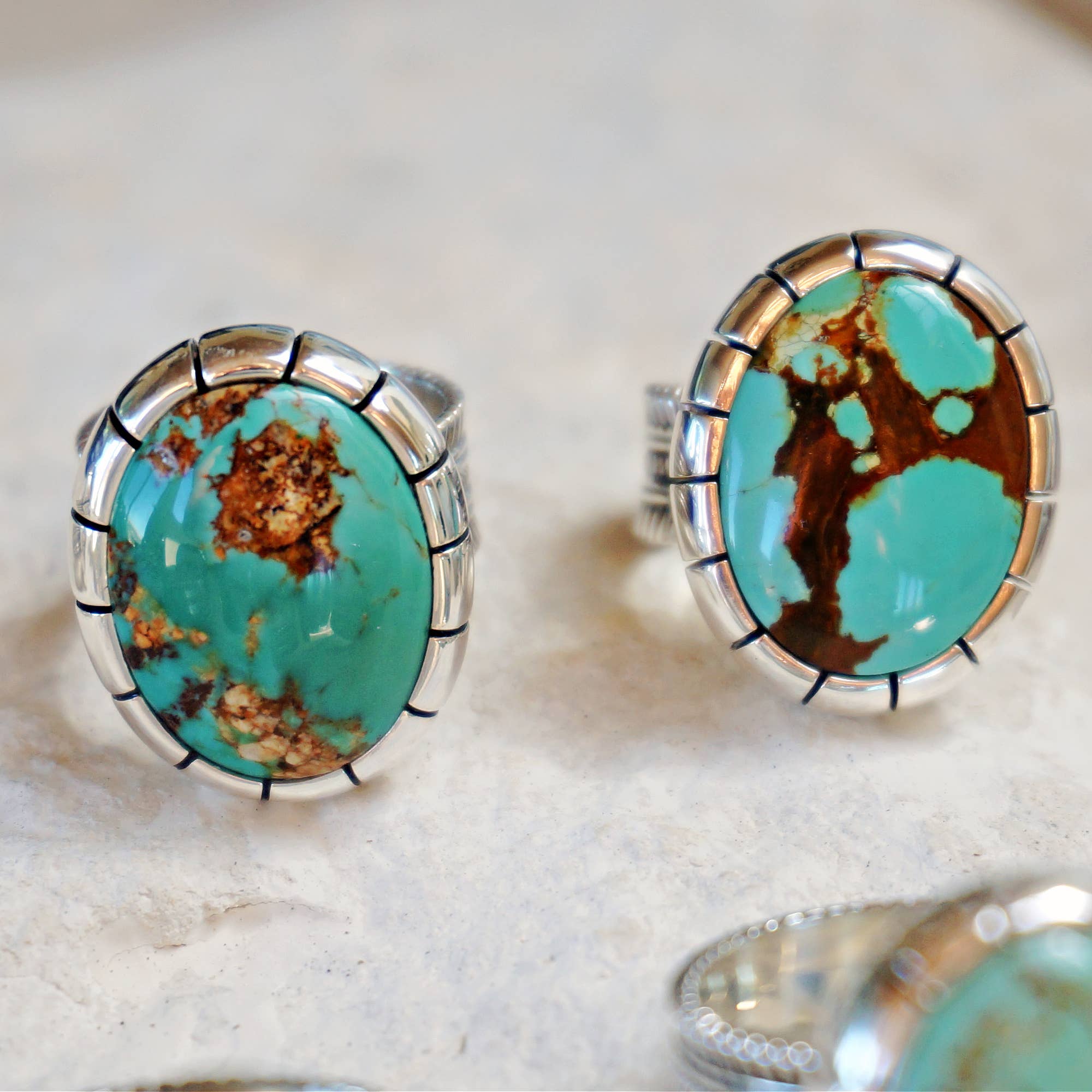 *Limited Edition* Number 8 Turquoise Sterling Silver Ring: 6