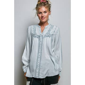 Vintage Floral Embroidered Top-