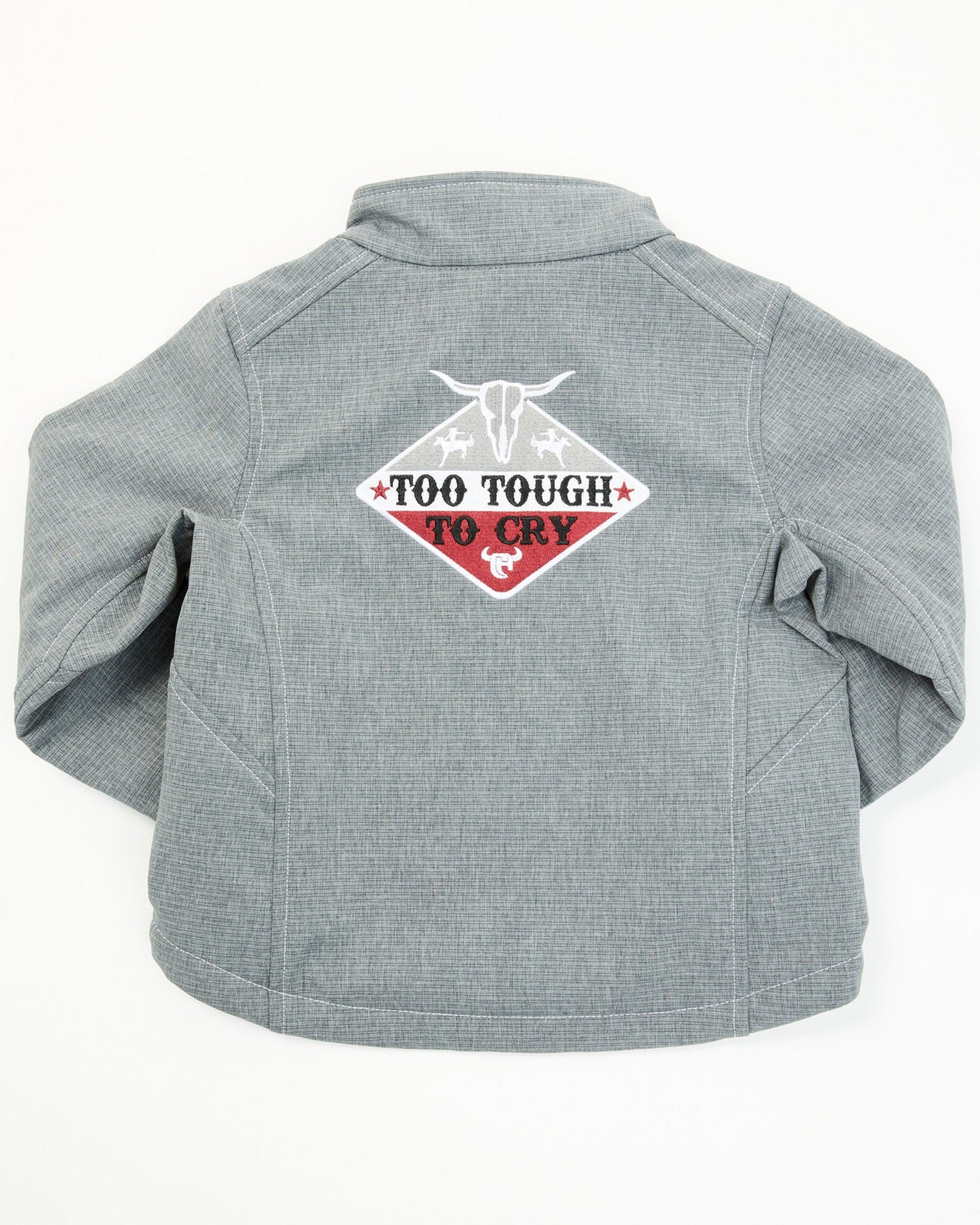Infant/Toddler- Too Tough to Cry Softshell Jacket- Grey- 