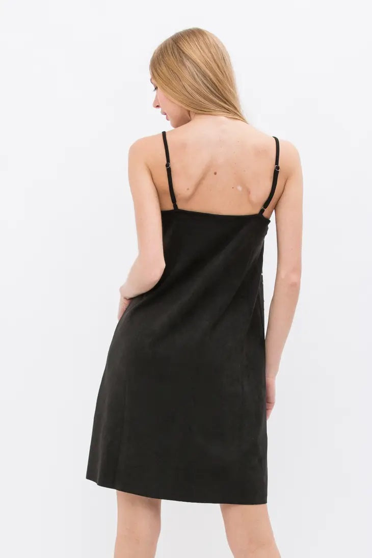 Suede Rhinestone Dress 