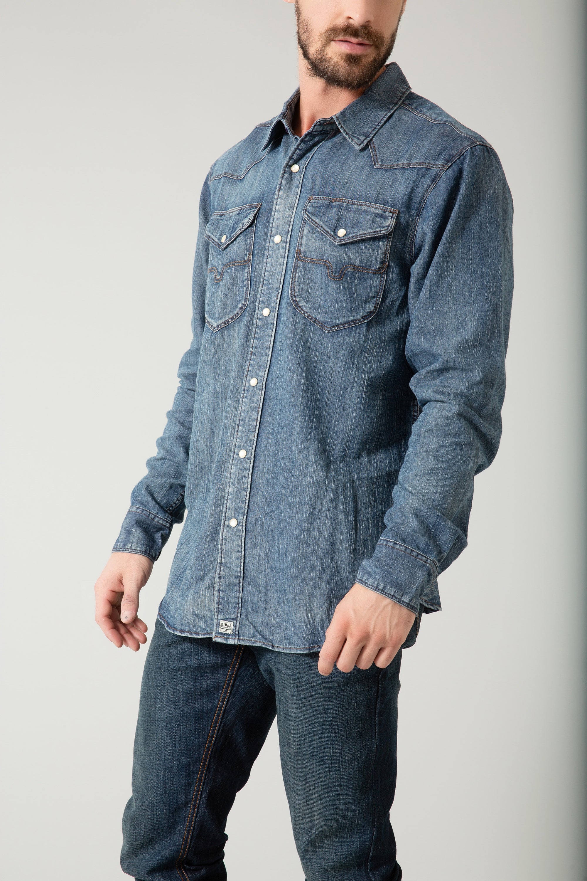 Grimes Dress Shirt- Dark Indigo- 